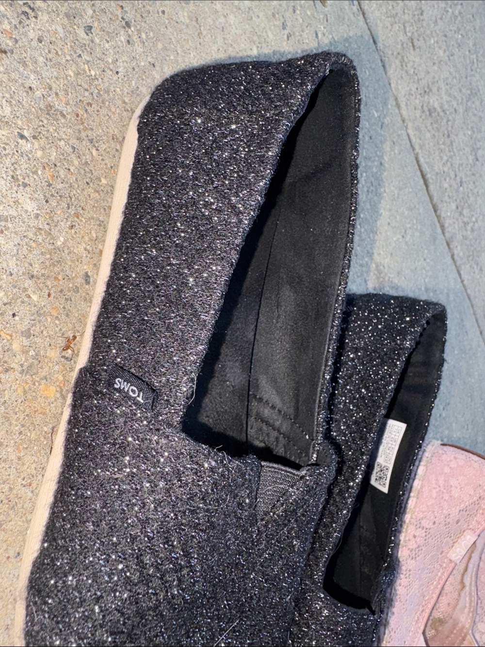TOMS Classic Black Slip-On Sneaker - BOBS from Sketchers Light Pink Lace Sneaker - Picture 5 of 14